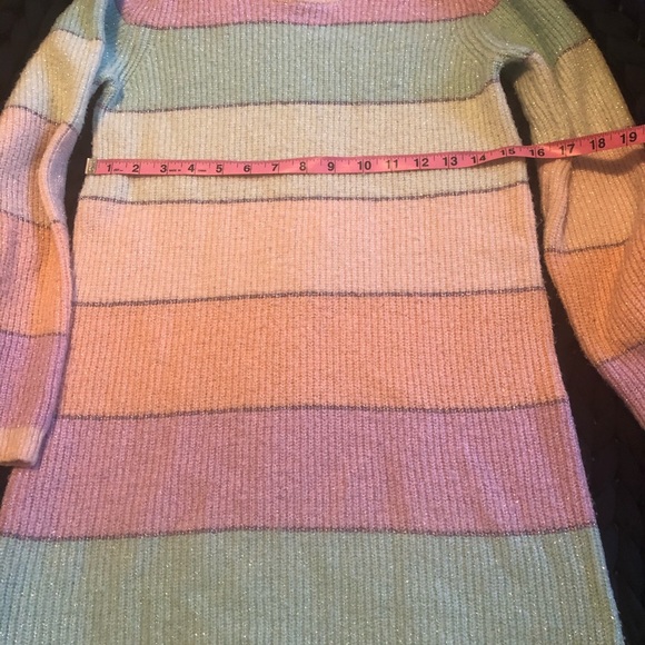 Pastel stripe shimmer sweater size XS or Small - Picture 6 of 13